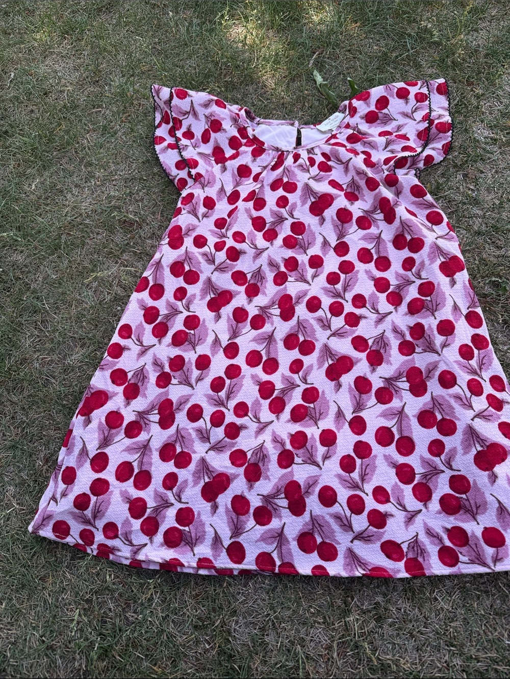 kate spade Pink Dress with Red Cherry Print